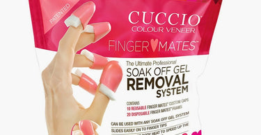 COOL PRODUCT - Finger Mates Caps & Foams Soak Off System - Works with Any Soak Off Gel or Gel Polish by Cuccio