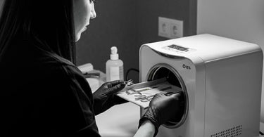 Nail salon hygiene practices - sanitized tools and clean stations