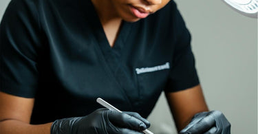 Dermaplaning treatment for skin renewal with tools and glowing skin results