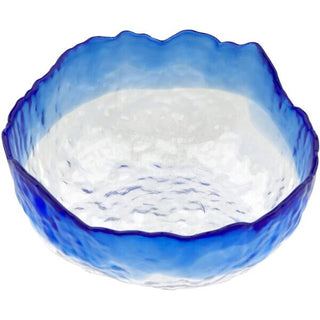 Cool Looking Glass Manicure Bowl with Blue Rim? Yes Please!