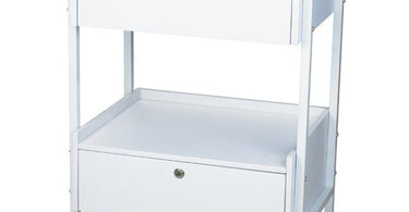 Elevate Your Beauty Space with the Gisela 2 Shelf + 2 Locking Drawer Beauty Trolley!