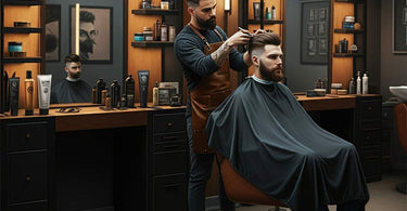 Men's grooming services offered in a hair salon