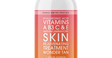 Sunless Tanning - MineTan Wonder Tan Pro Mist - Hyaluronic Acid + Vitamins A, B3, C & E - Anti-Inflamatory Skin Rejuvenating Treatment - 1 Hour Express