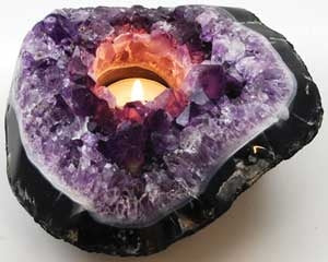 NICE! Polished Amethyst Tealight Holder...