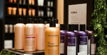 Assortment of salon-exclusive shampoos and conditioners