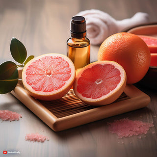 A refreshing setup with grapefruit essential oil at a spa