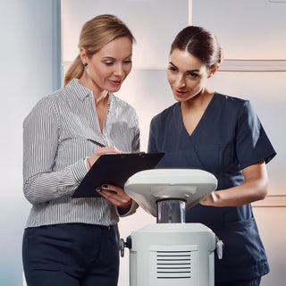 Spa staff being trained on new equipment