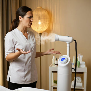 Facial steamer emitting uneven steam due to mineral buildup