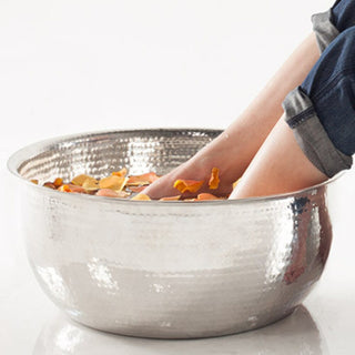 AVAILABLE NOW! NEW Hammered Stainless Steel Pedicure Bowls are Here....and Absolutely Stunning!