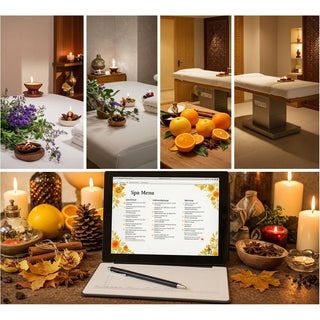 Spa menu with seasonal treatments