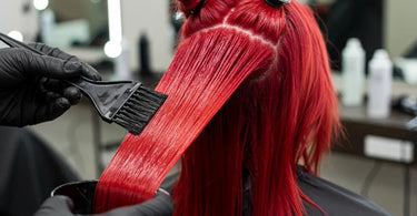 Achieving vibrant red hair color results in salons