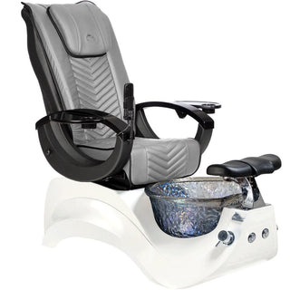 Alden Pedicure Chair with Crystal Glass Pedicure Basin by Whale Spa