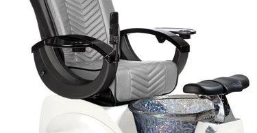 Alden Pedicure Chair with Crystal Glass Pedicure Basin by Whale Spa