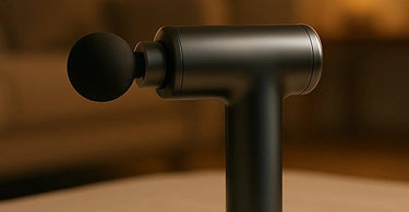 Professional massage gun in use during a spa treatment