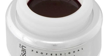 Artisan Soak Off Color Gel in Garnet Red - professional nail polish bottle with rich red gel formula