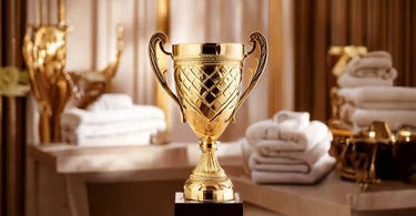 Award Trophy in a Luxury Spa Room