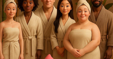 Diverse group of clients receiving spa treatments in an inclusive beauty environment