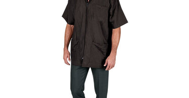 Betty Dain Barber Jacket Zipper 3 Pocket XL Black - Professional Hair Repellent Salon Apparel