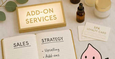 Spa professional demonstrating upsell techniques to enhance client experience and boost revenue