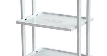 Briana 3-Shelf Metal and Glass Trolley by Silver Spa