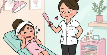 Soft wax being applied for a Brazilian wax treatment