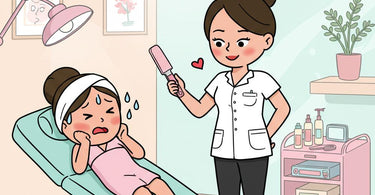 Soft wax being applied for a Brazilian wax treatment