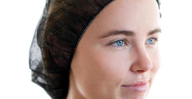 Canyon Rose Disposable Facial Bouffant Cap in black