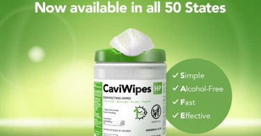 CaviWipes HP Tuberculocidal, Bactericidal, Virucidal, and Fungicidal Disinfectant Wipes