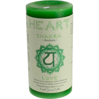 Chakra Pillar Candle for Heart Chakra