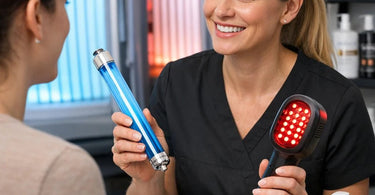Professional tanning equipment selection guide featuring UV and LED light therapy systems for salons and spas