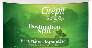 Cirepil Excursion Japonaise Green Tea Strip Wax 14 oz jar - professional hair removal product for spas and salons