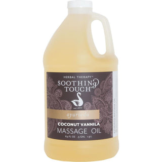 Coconut Vanilla Herbal Therapy Massage Oil, perfect for spa treatments