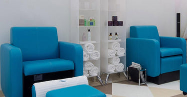 Collins Blush Club-Pedi in a stylish salon setting