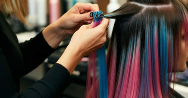 Colorful hair extensions for salon professionals