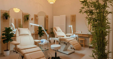 A serene Zen-like lash studio environment