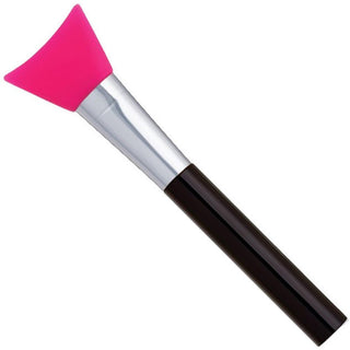 Curved Multi-Purpose Silicone Brush in Pink, perfect for spa and salon treatments, individually wrapped in a case of 48.