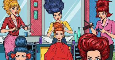 Stylist using professional shears to create a modern haircut