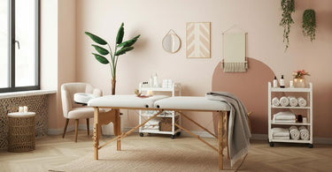 Elegant and affordable day spa furniture setup