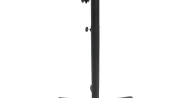Deluxe Utility Tray with Roller Stand shown in a spa setting with beauty tools organized in side trays