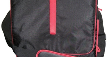 Designer Messenger Bag by City Lights shown open, displaying multiple compartments for organizing professional beauty tools.