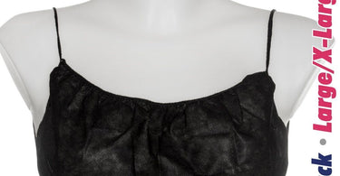 Dukal Disposable Single Use Bra Black Large XL 100 Pack Individually Wrapped