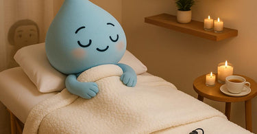 A cozy massage table with a heated warmer, luxurious sheets, and spa accessories for ultimate client comfort