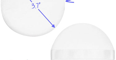Double-sided satin puff with ribbon, perfect for spa and beauty treatments