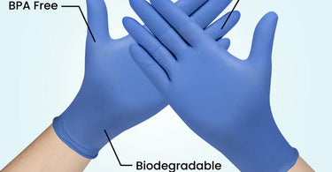 Eco Gloves Biodegradable Nitrile Gloves in blue violet