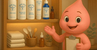 Ayur Medic Skincare Products displayed on a spa backbar for professional treatment rooms