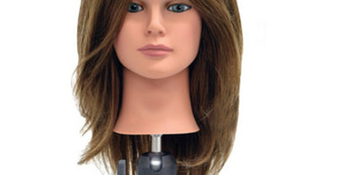 Ella Manikin with 100% Virgin European Hair - Light Brown Unprocessed Hair for Salon Training