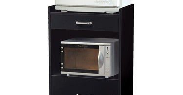 Whale Spa Equipment Trolley in Matte Black and Matte White - Professional Spa and Salon Storage Solution