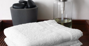 Essence Collection Luxurious Washcloth - 13 Inches x 13 Inches, Blue Shadow, by The Turkish Towel Company