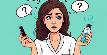 Esthetician applying eyelash tint to a client