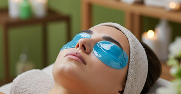 Cooling gel eye patches for spa and salon treatments